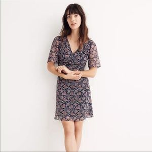 Madewell mini dress with fluttery sleeves